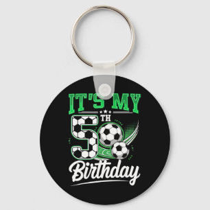 Porte-clés C'est mon 5ème anniversaire garçon football Ll 5 a