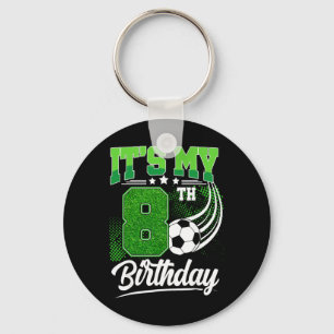 Porte-clés C'est mon 8ème anniversaire garçon football Ll 8 a