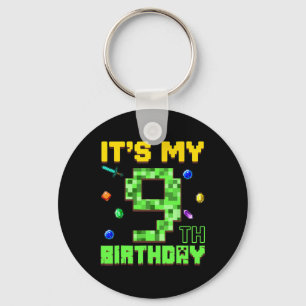 Porte-clés C'est mon 9e anniversaire garçon de 9 ans gamer pi