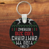 Porte-clés C'est mon affreux pull de Noël pour disque-golf Di (Recto)
