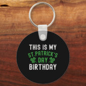 Porte-clés C'est mon anniversaire de la Saint-Patrick Shamroc (Recto)
