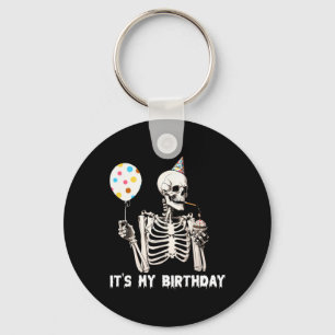 Porte-clés C'est mon anniversaire Halloween Squelette drôle A