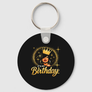 Porte-clés C'est mon anniversaire Reine Afro-Américaine Afro