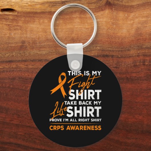 Porte-clés C'est mon combat RSD Sensibilisation CRPS Orange R (Recto)