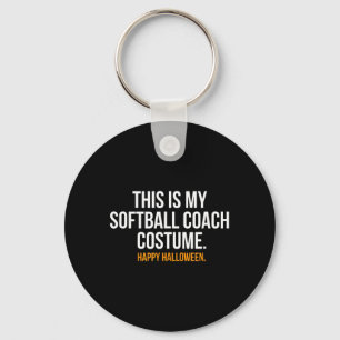 Porte-clés C'est mon costume de coach de softball drôle Hallo