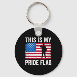 Porte-clés C'est Mon Drapeau De Fierté Usa Américain 4 Juille
