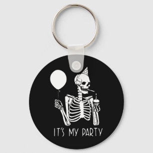Porte-clés C'est mon parti Lazy Costume Halloween Skeleton Sk