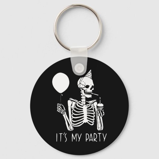 Porte-clés C'est mon parti Lazy Costume Halloween Skeleton Sk (Recto)