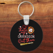 Porte-clés C'est mon petit-fils là-bas Baseball Grand-mère Ma (Recto)