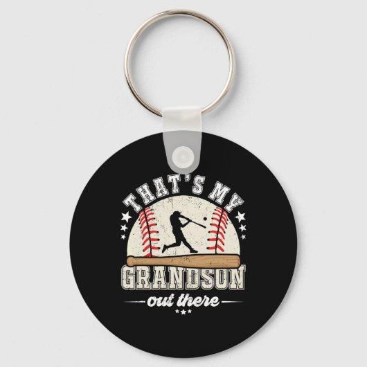 Porte-clés C'Est Mon Petit-Fils Là-Bas De Baseball Grand Gran (Recto)