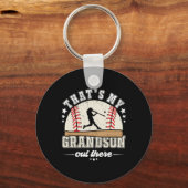 Porte-clés C'Est Mon Petit-Fils Là-Bas De Baseball Grand Gran (Recto)