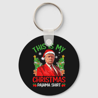 Porte-clés C'Est Mon Pyjama De Noël Drôle Trump Xmas Pjs M