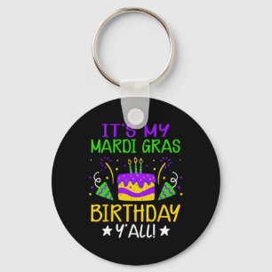 Porte-clés C'est My Mardi Gras Anniversaire Yall King Cake Fa