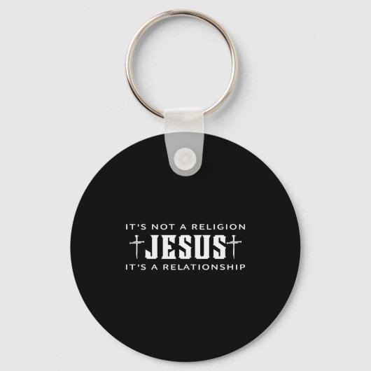 Porte-clés C'est pas la religion Jésus C'est une relation Chr (Recto)