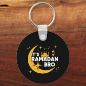 Porte-clés C'est Ramadan Frère Bon jeûne Croissant islamique (Recto)