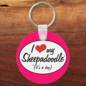 Porte-clés C'est un chien ! J'Aime Mon Berger (Recto)