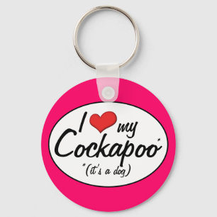 Porte-clés C'est un chien ! J'Aime Mon Cockapoo