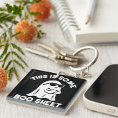 Porte-clés C'Est Un Peu De Feuille De Boite Ghost Funny Retro (Devant Droit)