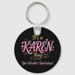 Porte-clés C'est une chose de Karen rose or femme cadeau