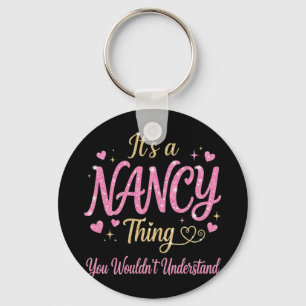 Porte-clés C'est une chose de Nancy rose or femme cadeau