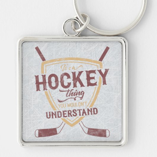 Porte-clés C'est une clé de hockey (Devant)