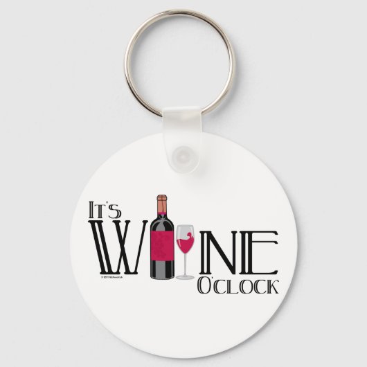 Porte-clés C'est Wine O'clock (Recto)