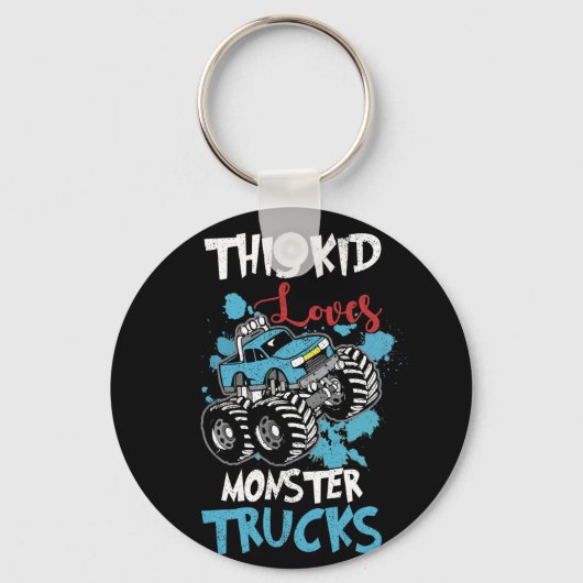 Porte-clés Cet Enfant Aime Les Camions Monster Tee (Recto)