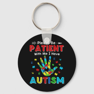 Porte-clés Cette chemise avec puzzle autiste pièces fait