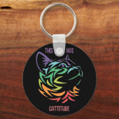 Porte-clés Cette dame a une attitude (Recto)