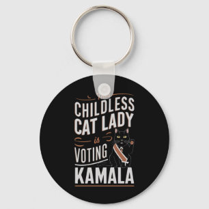 Porte-clés Cette dame de chats sans enfants vote Kamala
