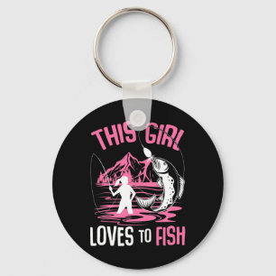 Porte-clés Cette Fille Aime La Pêche Filles De Pêche