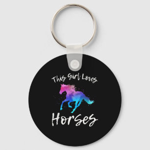 Porte-clés Cette Fille Aime Les Chevaux Drôle Equestre Rider
