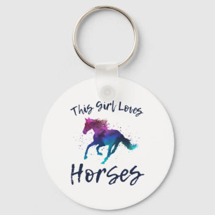 Porte-clés Cette Fille Aime Les Chevaux Équitation cavalier E