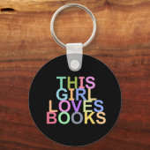 PORTE-CLÉS CETTE FILLE AIME LES LIVRES PORTE - CLÉ (Recto)