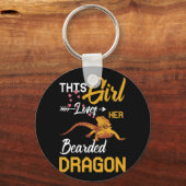 Porte-clés Cette Fille Aime Son Lézard Dragon Lézard (Recto)
