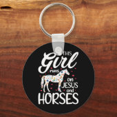 Porte-clés Cette Fille Coule sur Jésus Et Chevaux Le Cheval L (Recto)