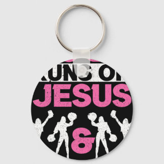 Porte-clés Cette Fille Court Sur Jésus Et Cheerleading Cheerl