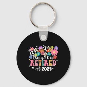 Porte-clés Cette Fille Est Retraitée 2025 Rétro Chemise Flora