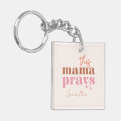 Porte-clés Cette Mama prie - Rustic Boho Design (Devant gauche)