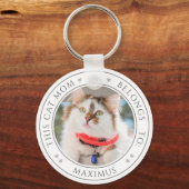 Porte-clés Cette Maman De Chat Appartient À 2 Noms Personnali (Recto)