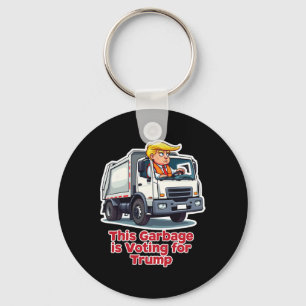 Porte-clés Cette ordure vote Trump Funny Garbage Truck T