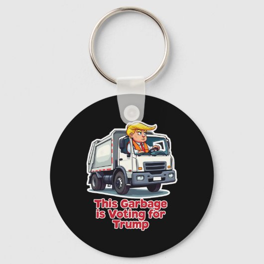 Porte-clés Cette ordure vote Trump Funny Garbage Truck T (Recto)