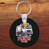 Porte-clés Cette ordure vote Trump Funny Garbage Truck T (Recto)