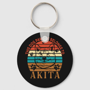 Porte-clés Cette Pawdre appartient à Akita Inu Chien Papa drô
