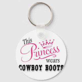 Porte-clés Cette princesse porte des bottes de cowboy