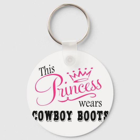 Porte-clés Cette princesse porte des bottes de cowboy (Recto)