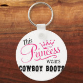 Porte-clés Cette princesse porte des bottes de cowboy (Recto)