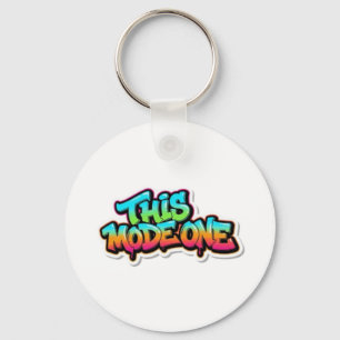 Porte-clés Cette typographie graffiti colorée en mode un