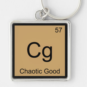 Porte-clés Cg - Chaotic Good Funny Chemistry Symbole T