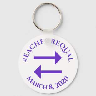 Porte-clés Chacune pour Equal Hashtag 8 mars Journée des Femm